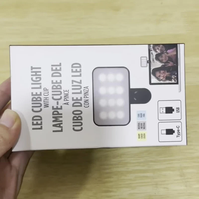 Bærbar Mini Selfie-Lys med 3 Lysstyrkeniveauer & USB Opladning