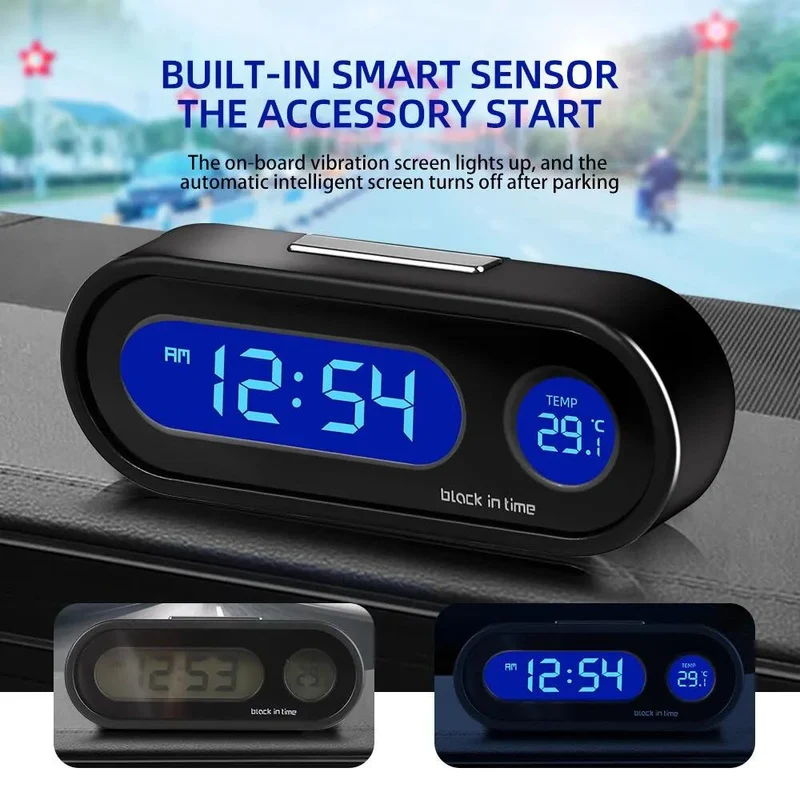 Kompakt Bilur med LCD Display og Temperaturmåler