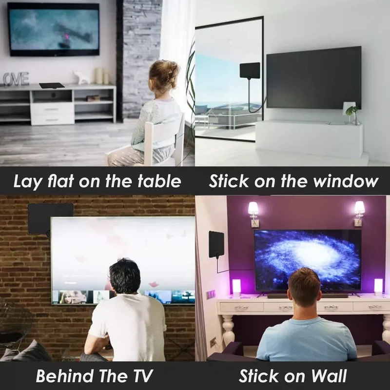Indendørs 4G TV Antenne med Høj Signalstyrke til 4K TV