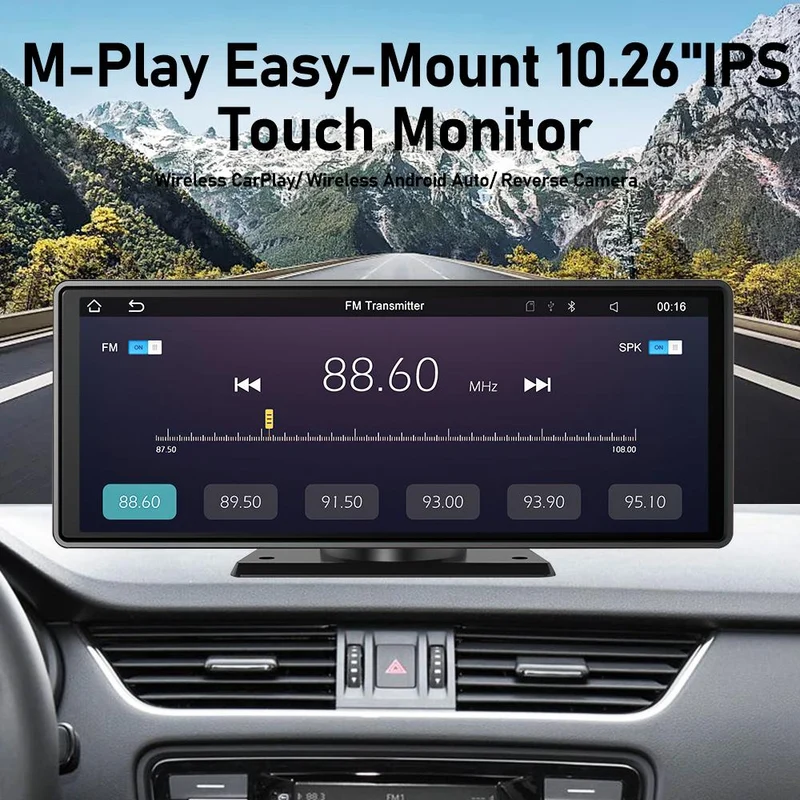 10.26" Multimedieskærm med Trådløs CarPlay & Bluetooth