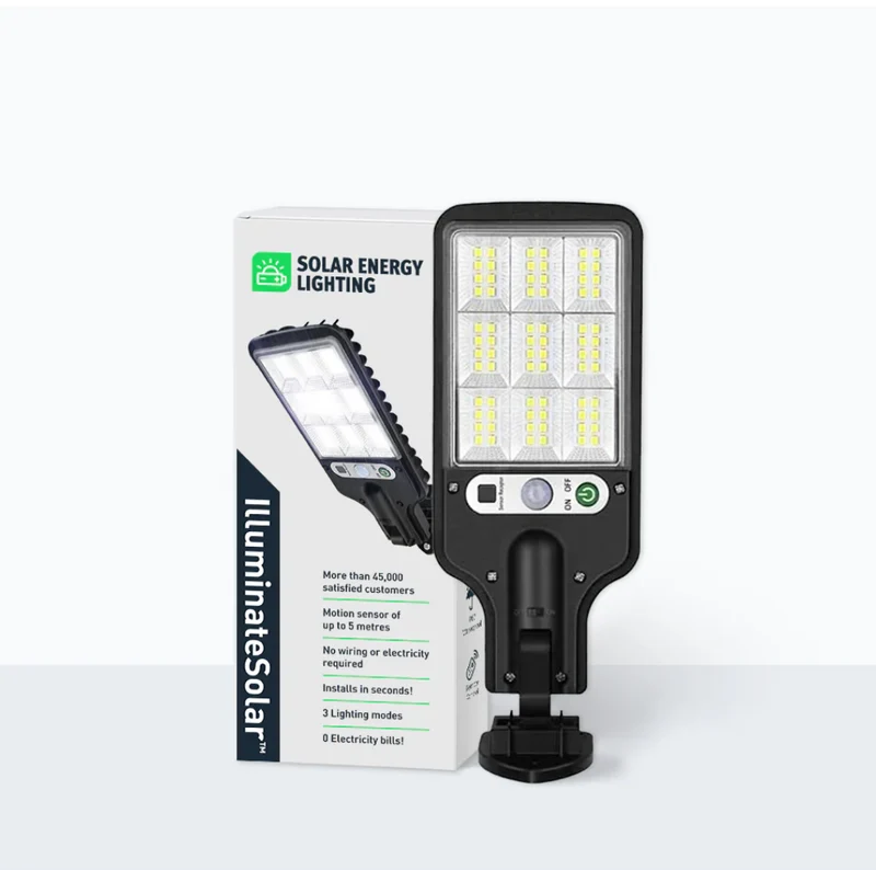 Solcelledrevet LED-sikkerhedslys - Energibesparende & Vejrfast