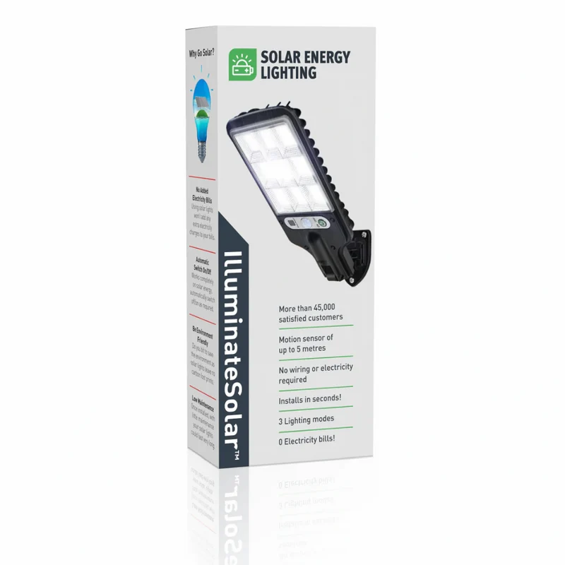 Solcelledrevet LED-sikkerhedslys - Energibesparende & Vejrfast