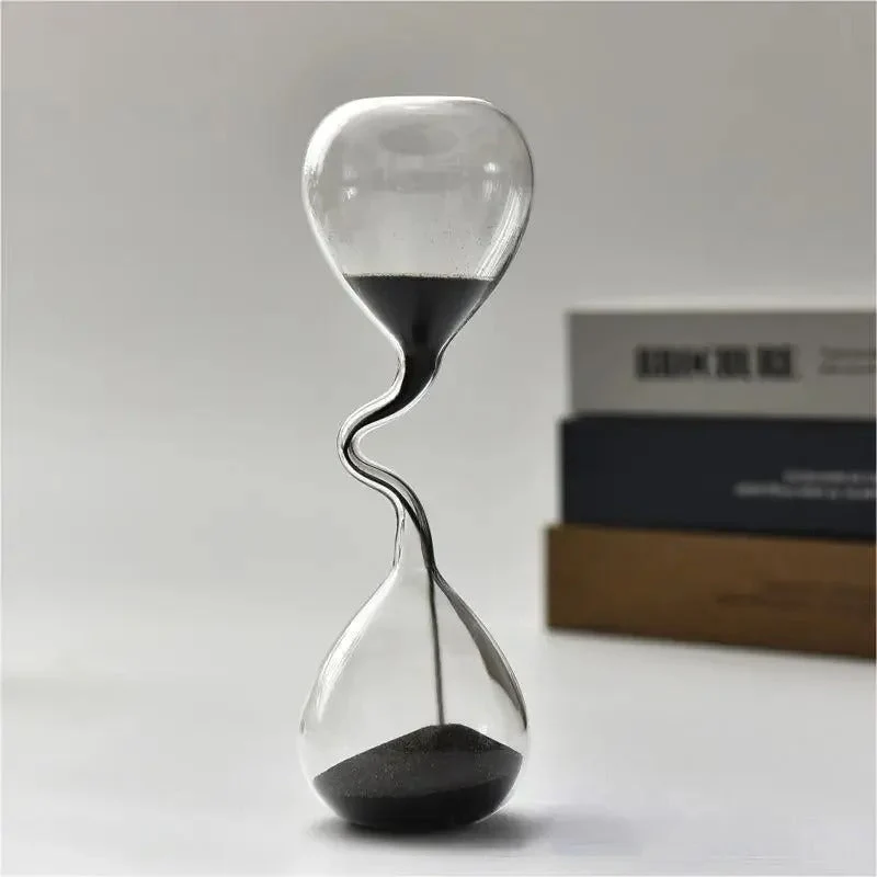 Stilfuldt Timeglas: Sort Elegance & Beroligende Design