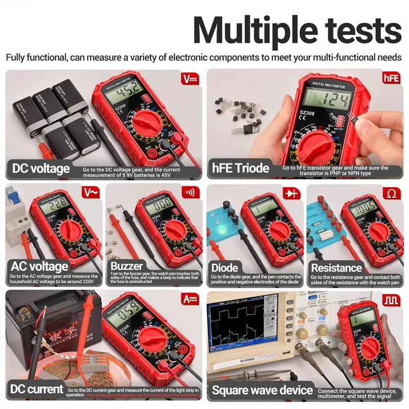 Professionelt Digitalt Multimeter Kit – Præcise Målinger