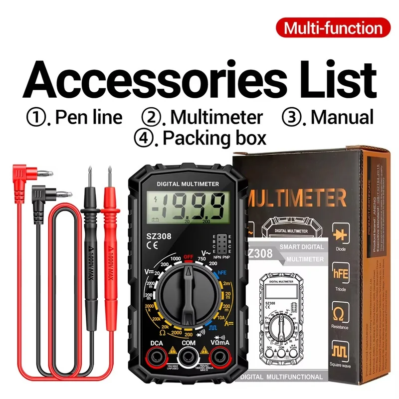 Professionelt Digitalt Multimeter Kit – Præcise Målinger