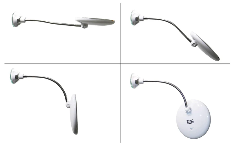 Fleksibelt Makeup Spejl med Klar Dagslys-LED & 10x Forstørrelse
