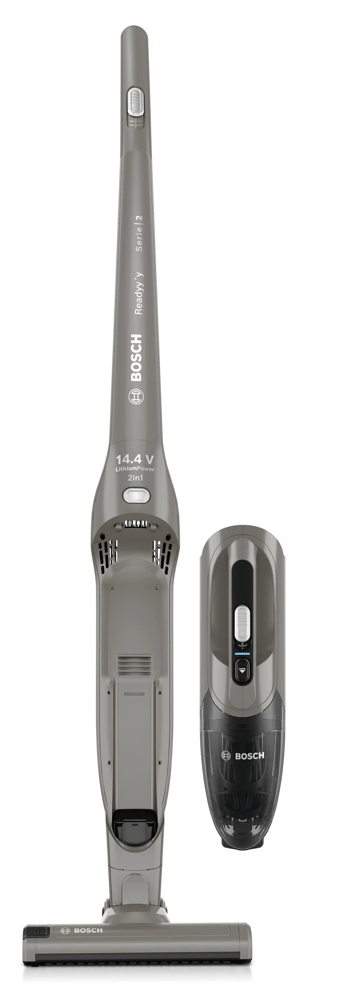 Bosch Serie 2 BBHF214G upprättstående dammsugare och elektrisk sopborste 2-in-1 stick vacuum Batteri Torr Utan påse Grå