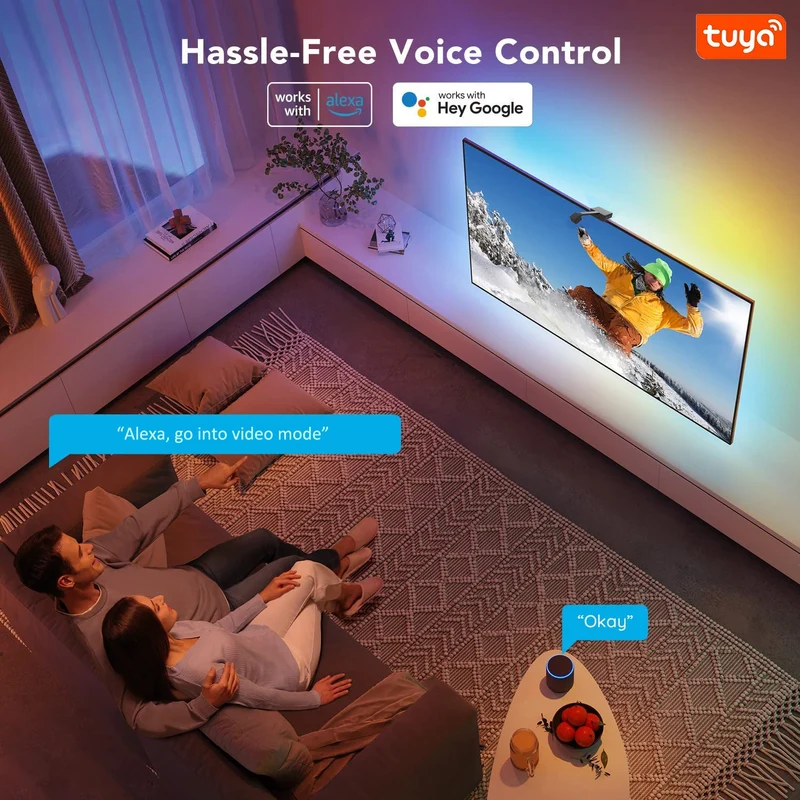 Smart LED TV-baggrundsbelysning med realtids farvesynkronisering til 50–65” TV