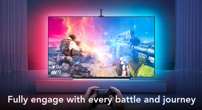 Smart LED TV-baggrundsbelysning med realtids farvesynkronisering til 50–65” TV