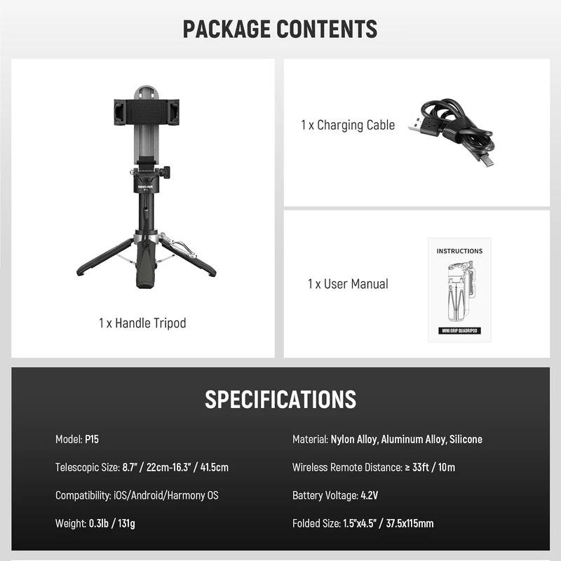 3-i-1 Creator Stick til vlogging og fotografering