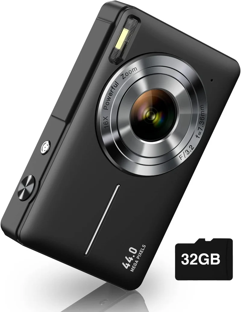 Kompakt digitalkamera til retro-vlogs for kreative sjæle