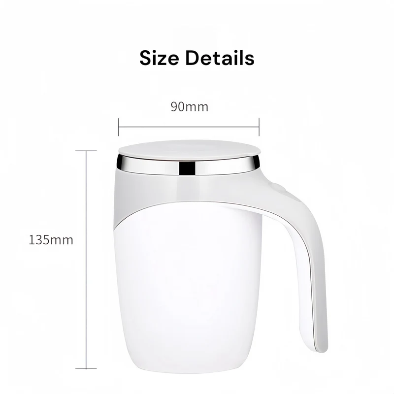 Magnetisk selvrørende kop til kaffe og te på farten