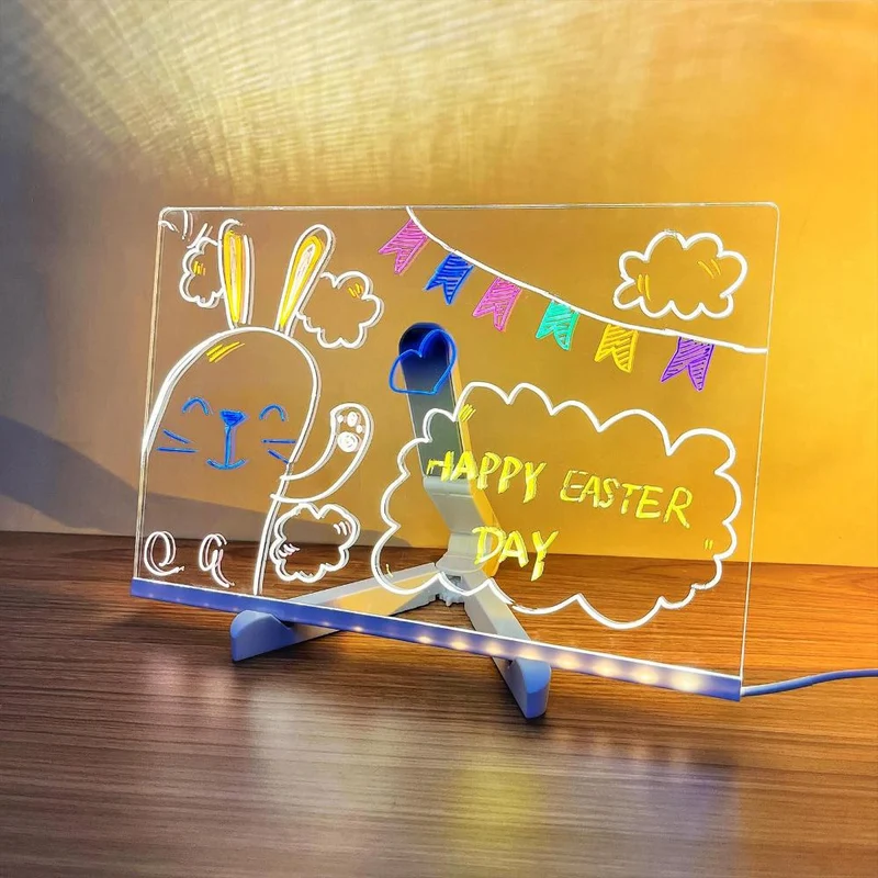 Farverig LED-notesboard til kreativ beskedafgivning