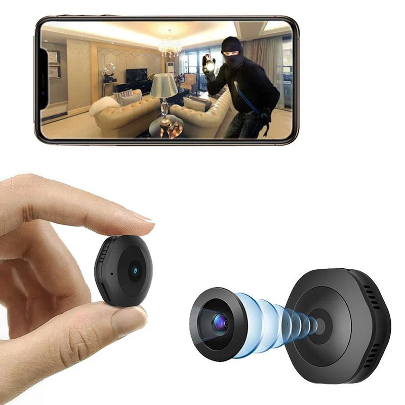 Mini overvågningskamera med 1080p opløsning til hjemmebrug