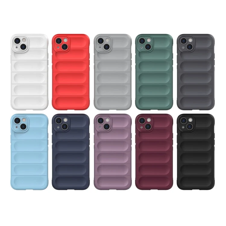 Skræddersyet TPU- og flanellcover til iPhone 15 Plus i elegant rød