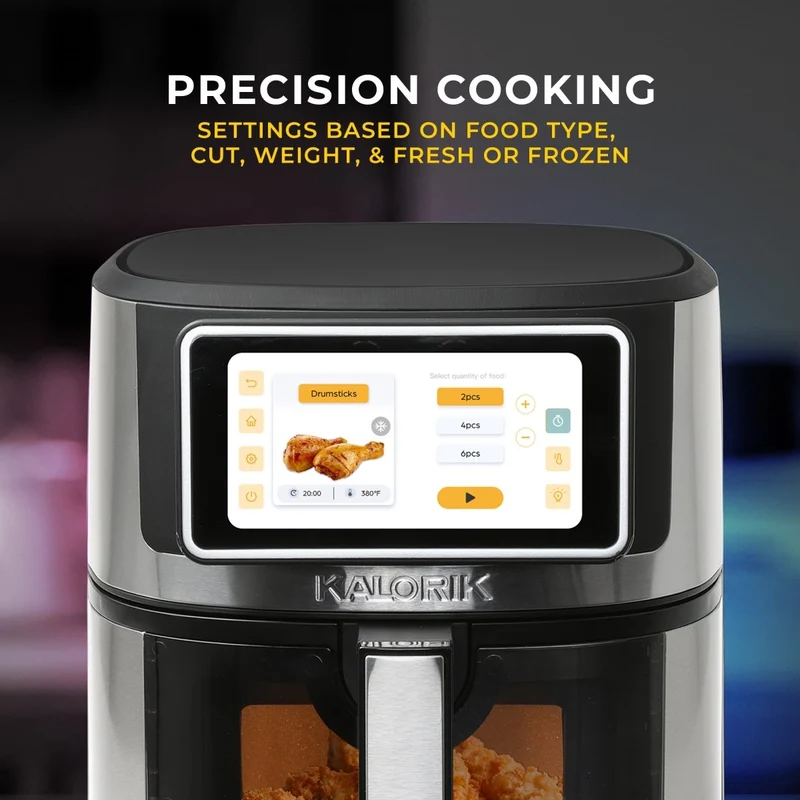 Kalorik VIVID TOUCH 7 Quart High-Resolution Touchscreen Air Fryer with Window