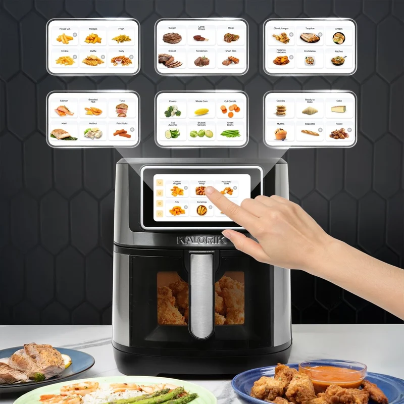 Kalorik VIVID TOUCH 7 Quart High-Resolution Touchscreen Air Fryer with Window