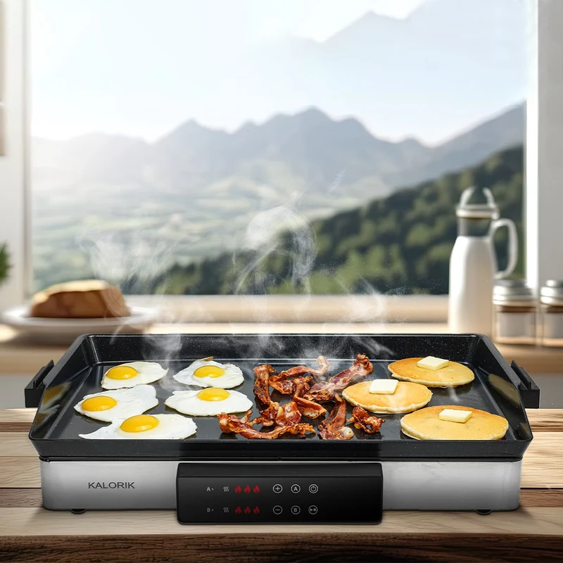 Kalorik MAXX 2-in-1 Electric Griddle & Double Cooktop
