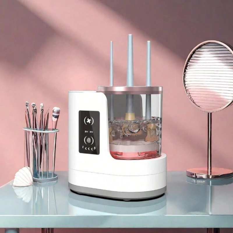 Effektiv Elektrisk Makeup Pensel Rengører - Renser Hurtigt og Nemt