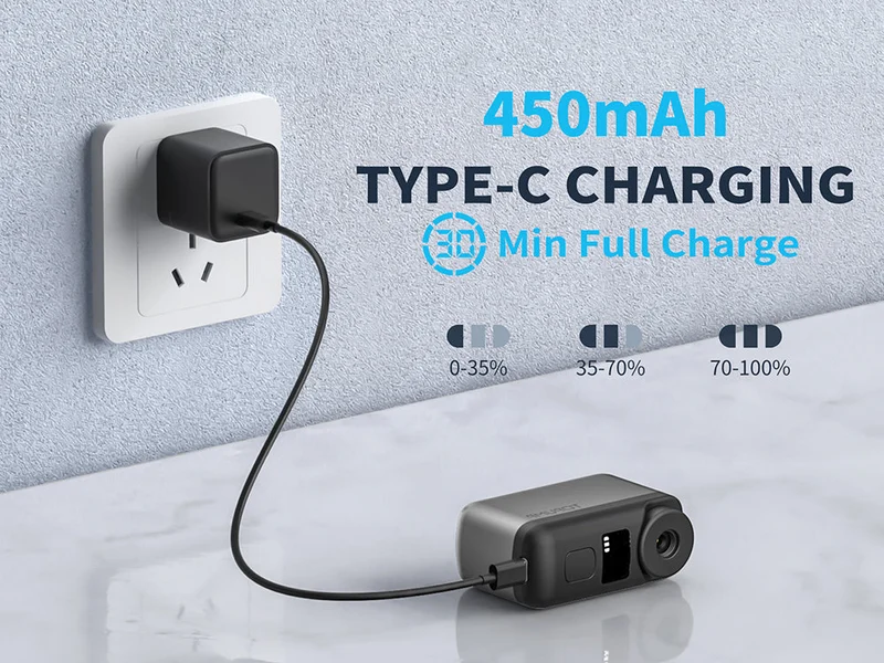 Effektiv Mini Cykelpumpe med Hurtigopladning og Auto-Stop