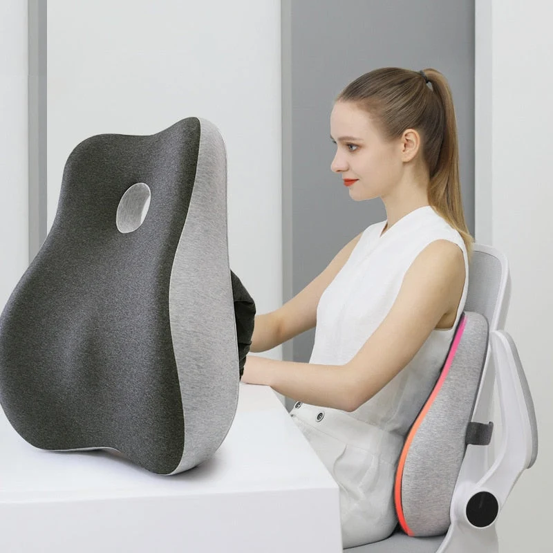 Ergonomisk Sædehynde med Memory Foam til Optimal Rygstøtte
