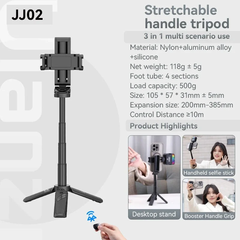 Stabil Selfie Stang med Tripod – Perfekte Billeder Hver Gang
