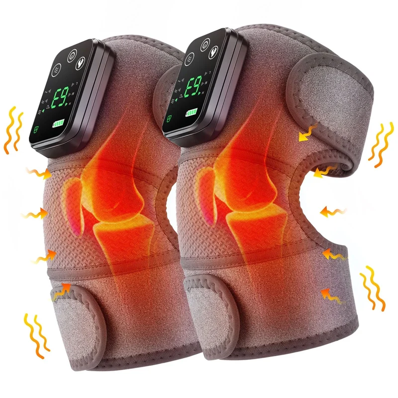 3-i-1 Elektrisk Knæ- og Skulderterapi med Varme og Vibration