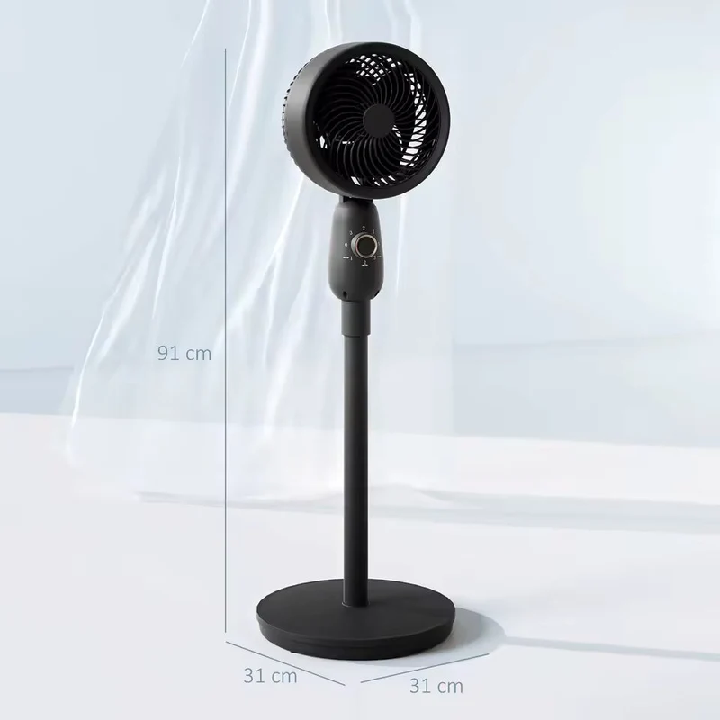 Effektiv Standventilator med Justerbar Hastighed og Sikkerhedsgitter