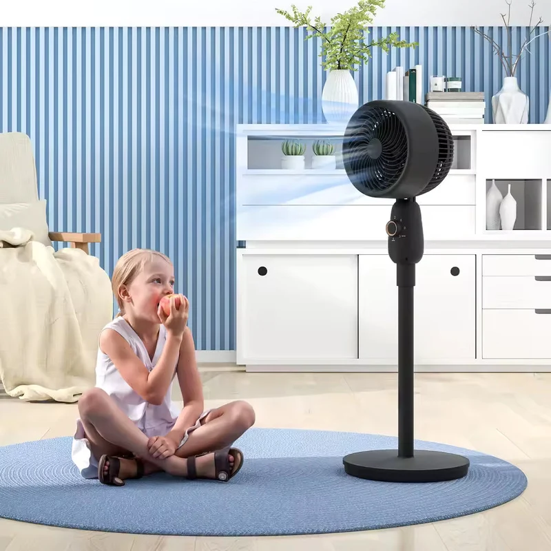Effektiv Standventilator med Justerbar Hastighed og Sikkerhedsgitter