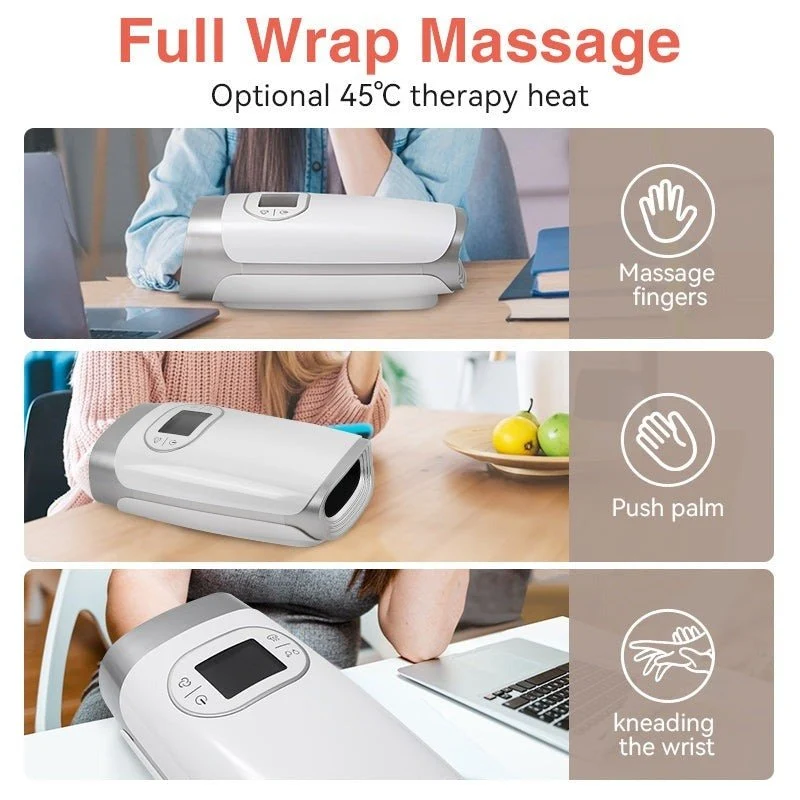 Trådløs Håndmassager med Kompression – Lindre Smerter Hurtigt