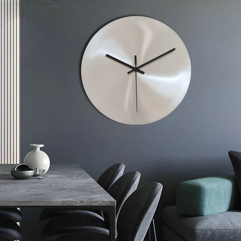 Minimalist Vægur i Rustfrit Stål - Elegance til Hjemmet