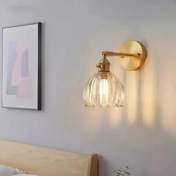 Elegant Blomknop Glasvæglampe – Skab Atmosfære i Dit Hjem
