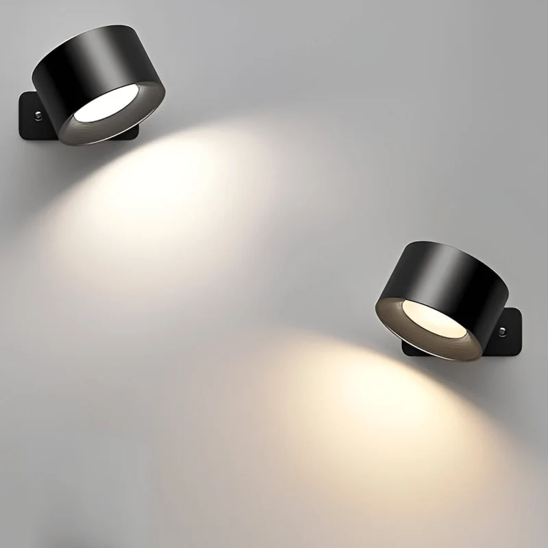Trådløs, Dimbart Væglampe med 360° Rotation og Magnetisk Montering