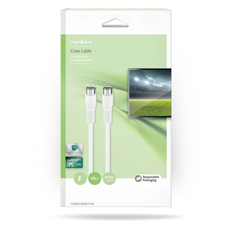 F Quick - F Quick Kabel F-Male Quick - F-Male Quick - Verguld