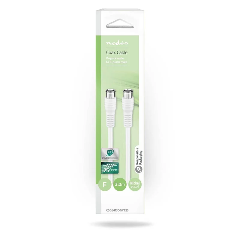 F Quick - F Quick Kabel F-Male Quick - F-Male Quick - Verguld