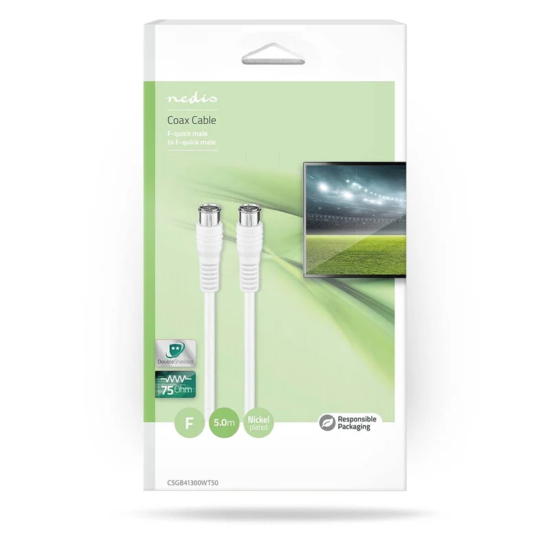 F Quick - F Quick Kabel F-Male Quick - F-Male Quick - Verguld
