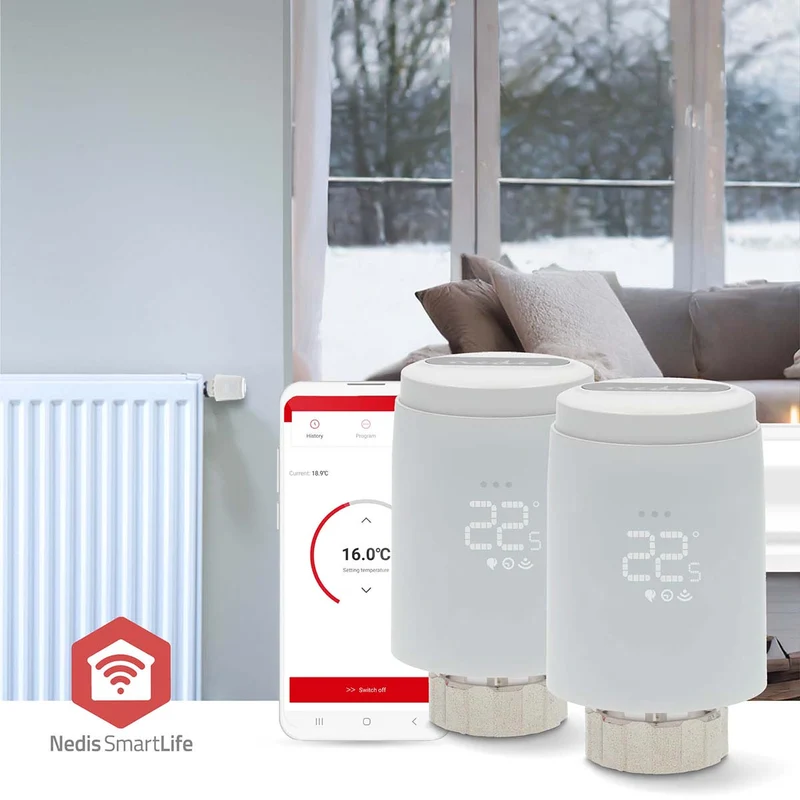 SmartLife Radiatorbediening Zigbee 3.0 - Batterij Gevoed - LED