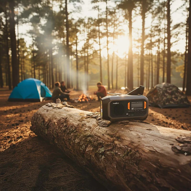 Noodradio Draagbaar Model - DAB+ / FM - Batterij Gevoed / Netvoeding / Solar Powered