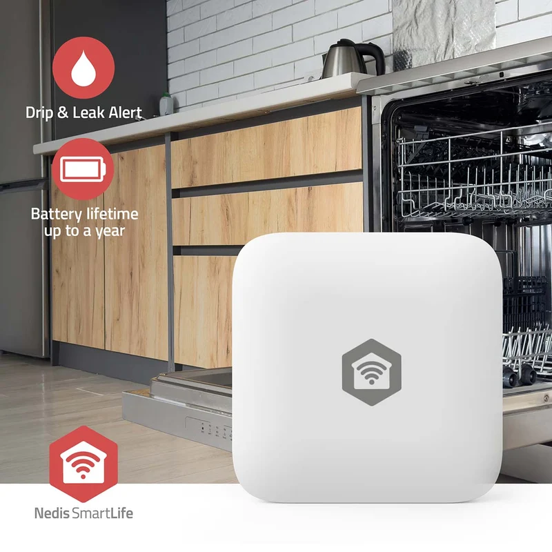 SmartLife Water Detector Zigbee 3.0 - Batterij Gevoed - Max. batterijduur: 12 Maanden