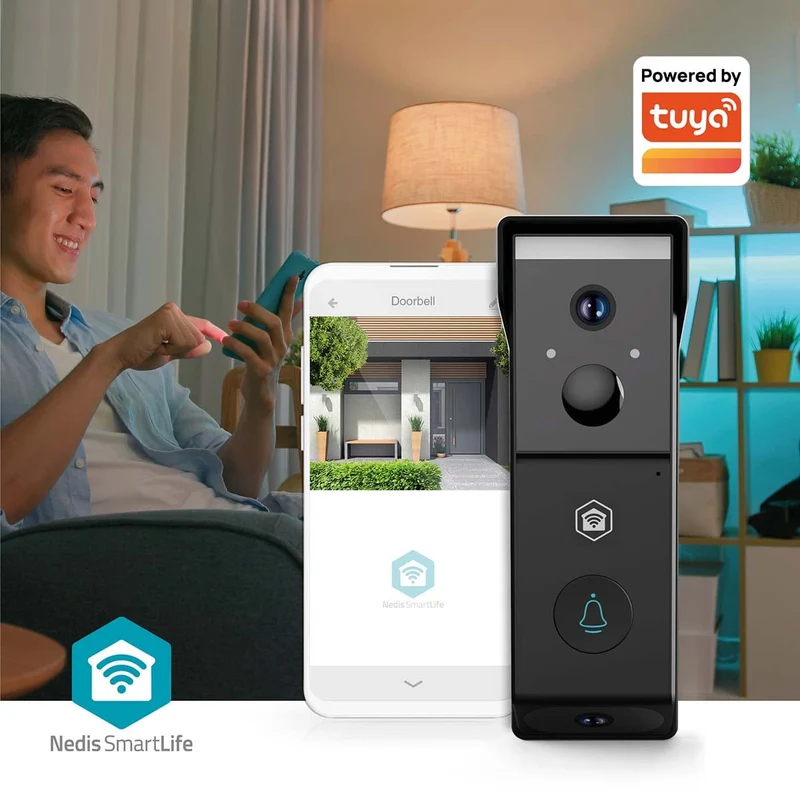 SmartLife Videodeurbel Batterij Gevoed - 2x Full HD 1080p - Cloud Opslag (optioneel) / microSD (niet inbegrepen)