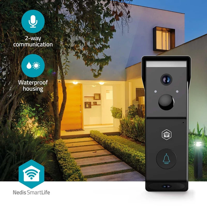 SmartLife Videodeurbel Batterij Gevoed - 2x Full HD 1080p - Cloud Opslag (optioneel) / microSD (niet inbegrepen)
