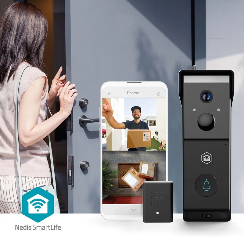 SmartLife Videodeurbel Batterij Gevoed - 2x Full HD 1080p - Cloud Opslag (optioneel) / microSD (niet inbegrepen)