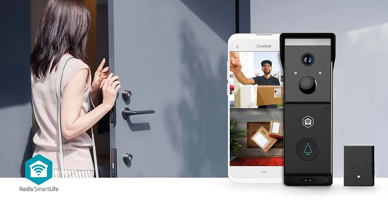 SmartLife Videodeurbel Batterij Gevoed - 2x Full HD 1080p - Cloud Opslag (optioneel) / microSD (niet inbegrepen)