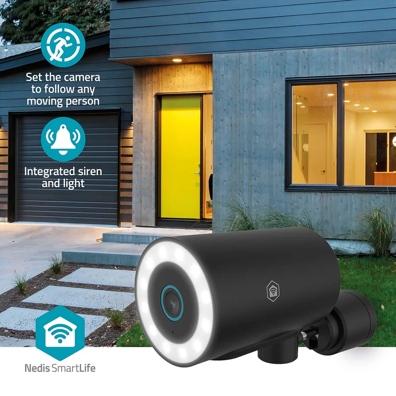 SmartLife Camera voor Buiten Spotlight - 4K / 3840x2160 - IP65