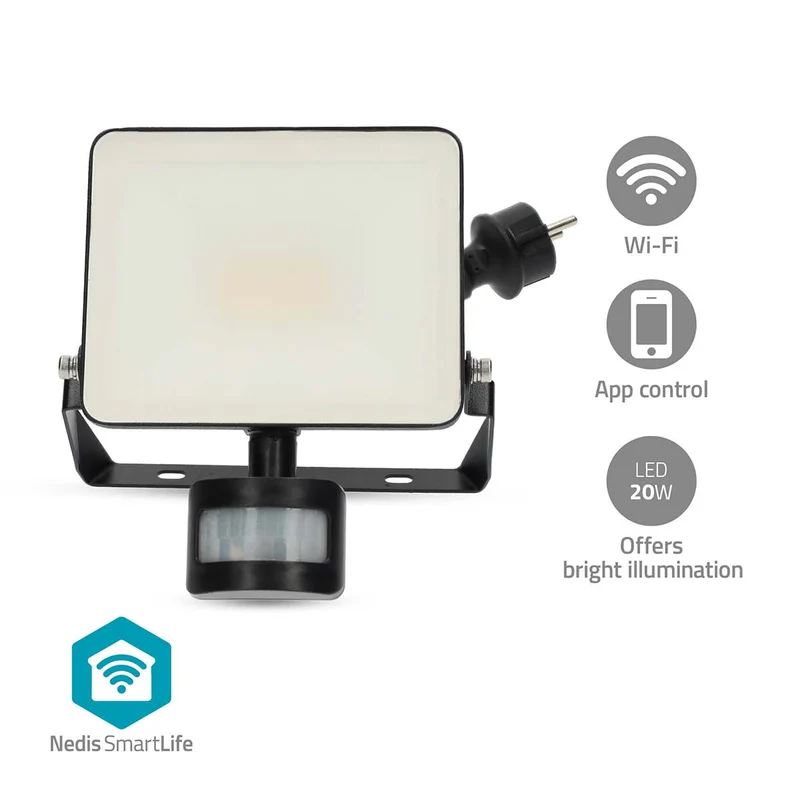 Smartlife Buitenlamp Bewegingssensor - 1620 lm - Wi-Fi