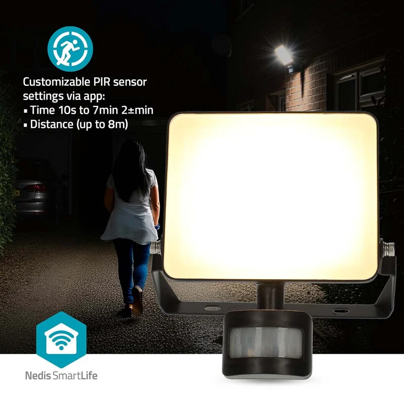 Smartlife Buitenlamp Bewegingssensor - 1620 lm - Wi-Fi