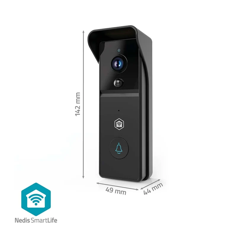 SmartLife Videodeurbel Batterij Gevoed - 3MP Full HD 1296p - Cloud Opslag (optioneel) / microSD (niet inbegrepen)