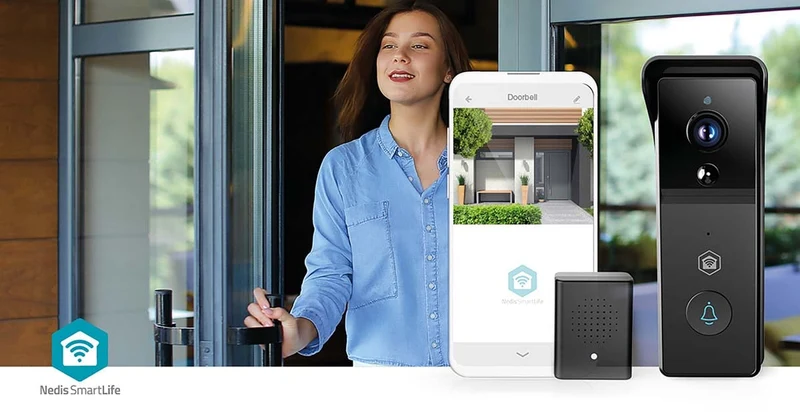 SmartLife Videodeurbel Batterij Gevoed - 3MP Full HD 1296p - Cloud Opslag (optioneel) / microSD (niet inbegrepen)