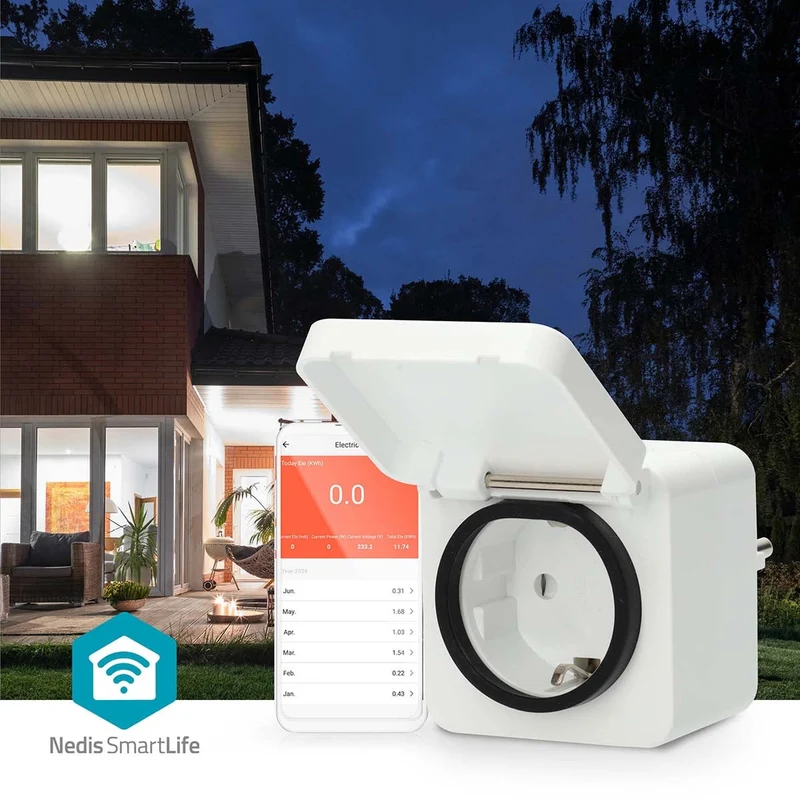 SmartLife Slimme Stekker Wi-Fi - IP44 - Energiemeter