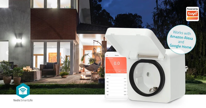 SmartLife Slimme Stekker Wi-Fi - IP44 - Energiemeter